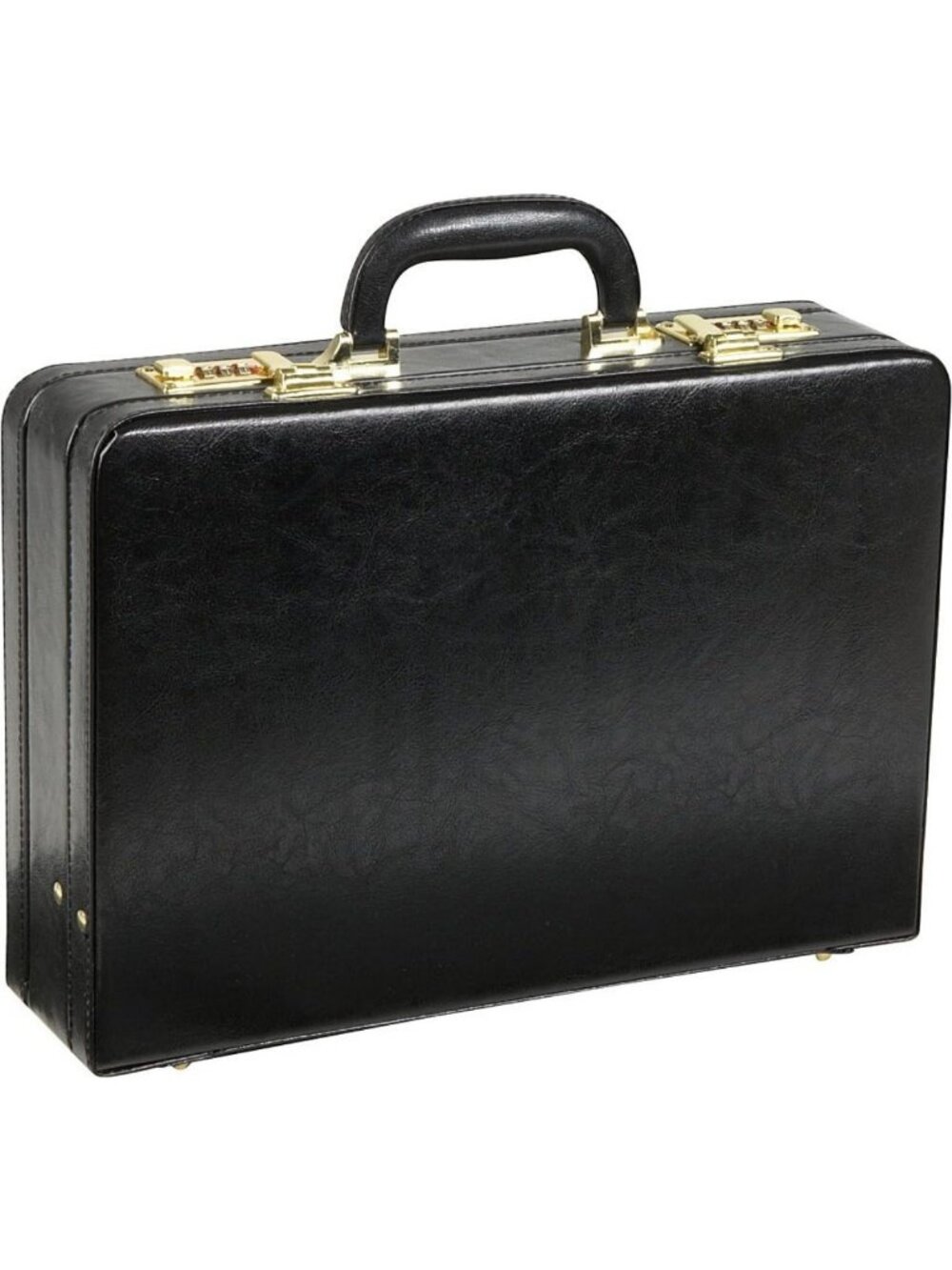 Expandable Faux Leather Attache Case | Professional Briefcase for Work & Travel